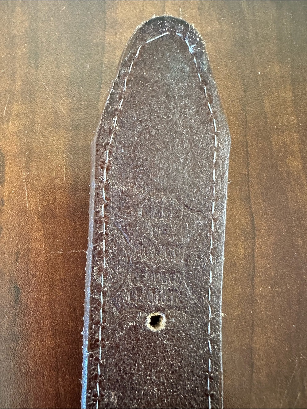 Western Style Cowhide Leather Belt - Picture 4 of 9